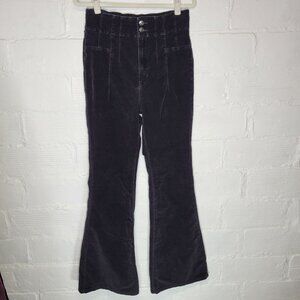 We The Free Women's Size 32 Corduroy Pants Flare Black